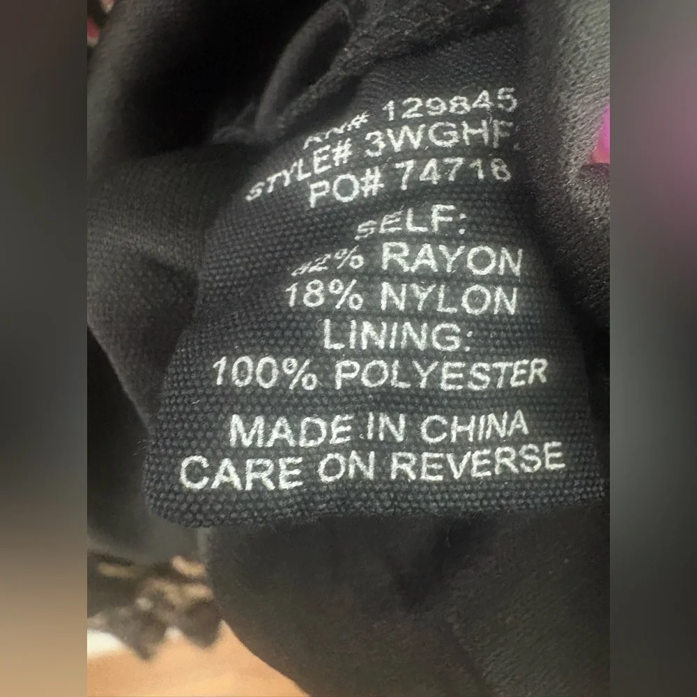 Max + Ash Floral Puff Sleeve black tiered Maxi Dress size M - Picture 5 of 6